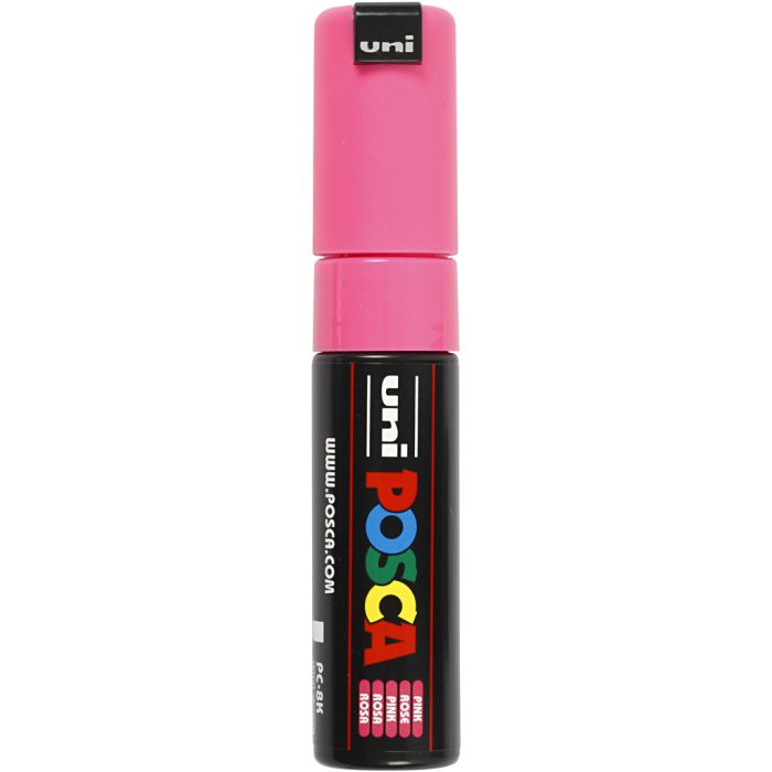 Rotulador Posca , medida PC-8K, trazo ancho 8 mm, Ancho, rosa, 1 ud