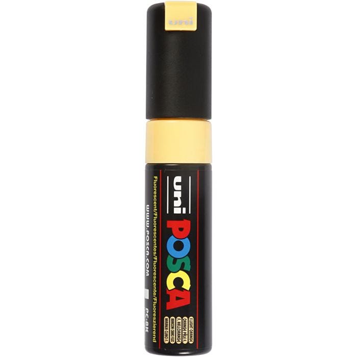 Rotulador Posca , medida PC-8K, trazo ancho 8 mm, Ancho, naranja claro fluo, 1 ud