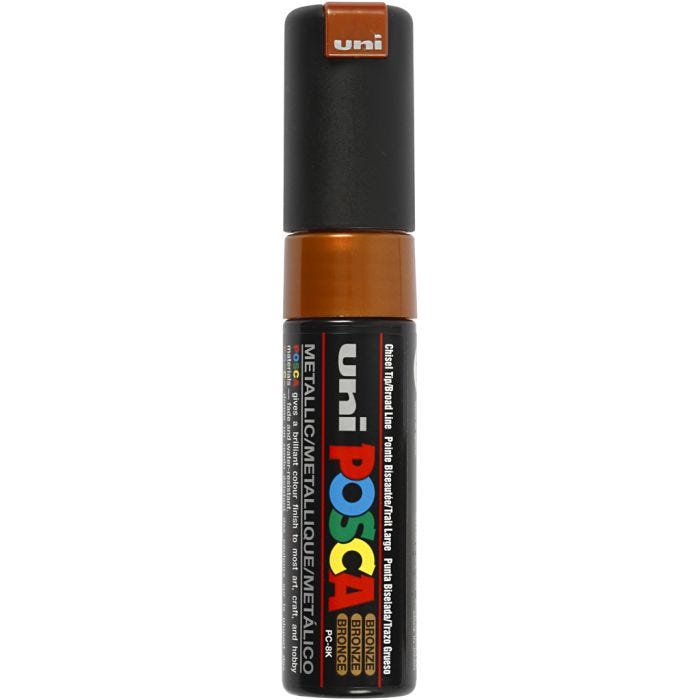 Rotulador Posca , medida PC-8K, trazo ancho 8 mm, Ancho, bronze, 1 ud
