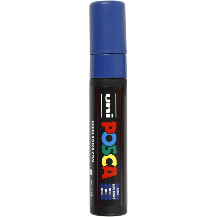 Rotulador Posca , medida PC-17K, trazo ancho 15 mm, extra ancho, azul, 1 ud