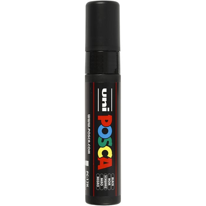 Rotulador Posca , medida PC-17K, trazo ancho 15 mm, extra ancho, negro, 1 ud