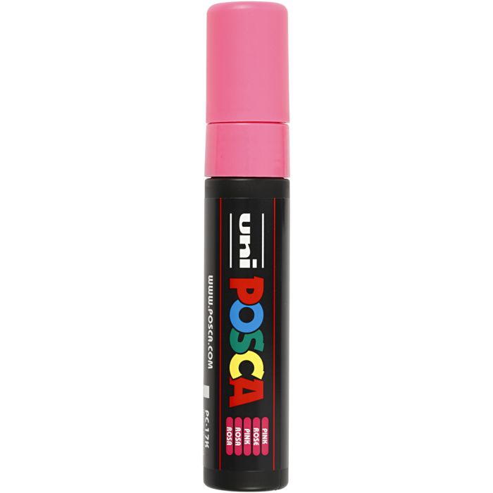 Rotulador Posca , medida PC-17K, trazo ancho 15 mm, extra ancho, rosa, 1 ud