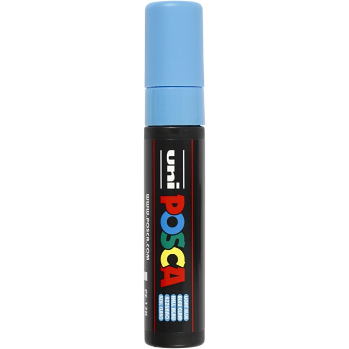 Rotulador Posca , medida PC-17K, trazo ancho 15 mm, extra ancho, azul claro, 1 ud