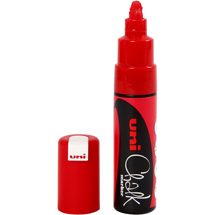 Bolígrafo de Tiza, trazo ancho 8 mm, rojo, 1 ud