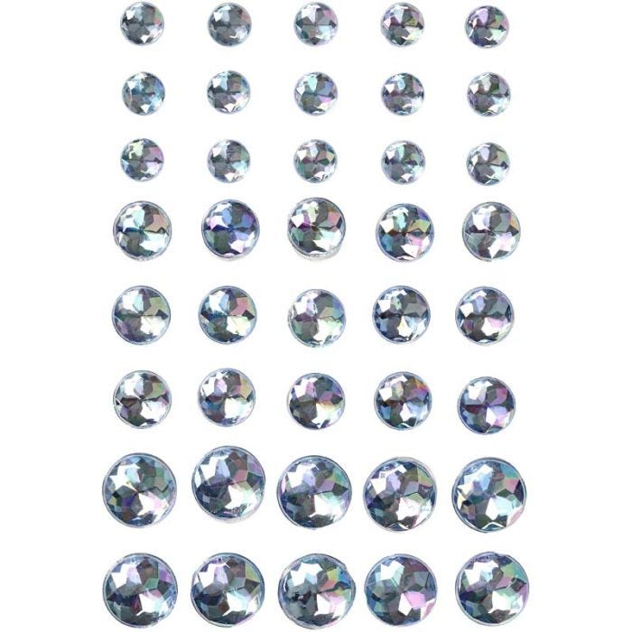 Joyas, medidas 6+8+10 mm, azul, 40 ud/ 1 paquete