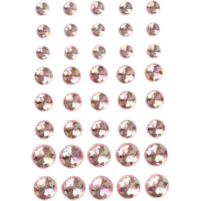 Joyas, medidas 6+8+10 mm, rosa, 40 ud/ 1 paquete