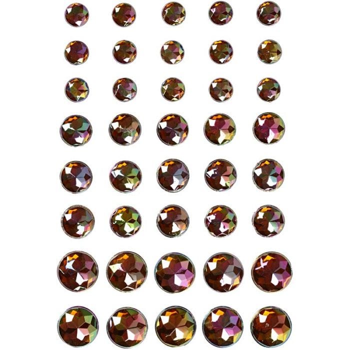 Joyas, medidas 6+8+10 mm, marrón, 40 ud/ 1 paquete