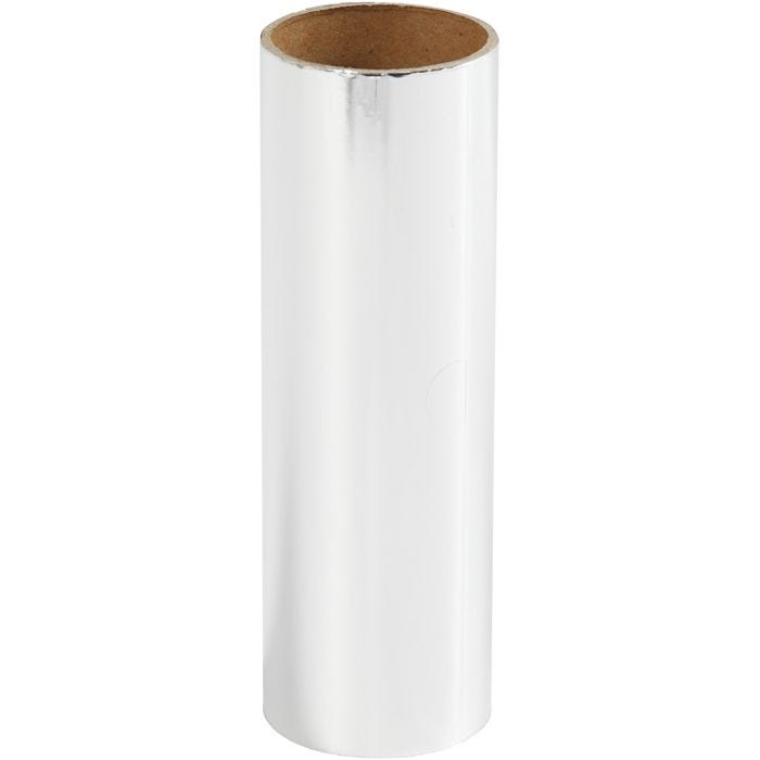 Deco foil , A: 15,5 cm, grosor 0,02 mm, plata, 50 cm/ 1 rollo