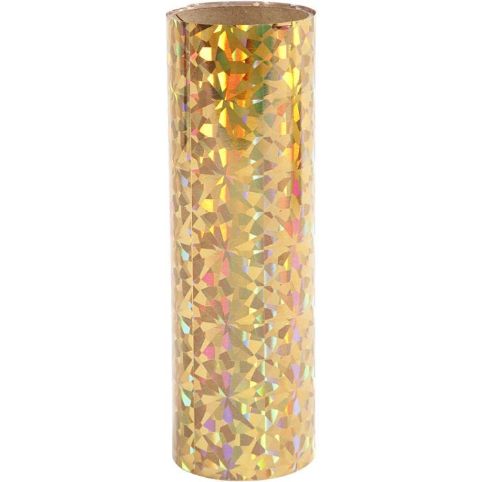 Deco foil , A: 15,5 cm, grosor 0,02 mm, dorado, 50 cm/ 1 rollo