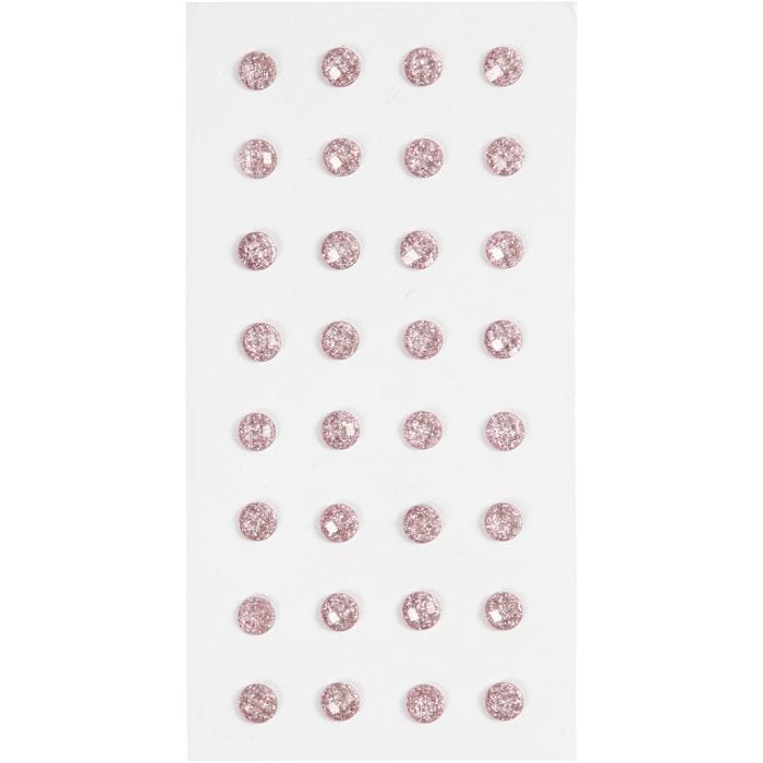 Diamantes de imitación, dia 8 mm, rojo claro, 32 ud/ 1 paquete