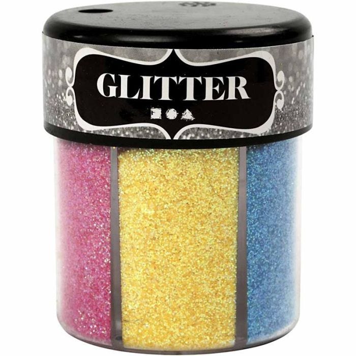 Purpurina, surtido de colores, 6x13 gr/ 1 bote