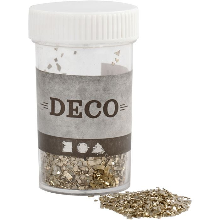 Copos de purpurina, medidas 1-3 mm, dorado, 30 gr/ 1 bote