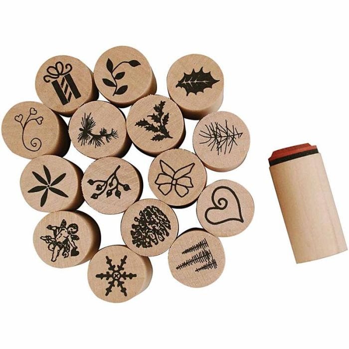 Sellos Deco ART, Navidad, A: 26 mm, dia 20 mm, 15 ud/ 1 paquete