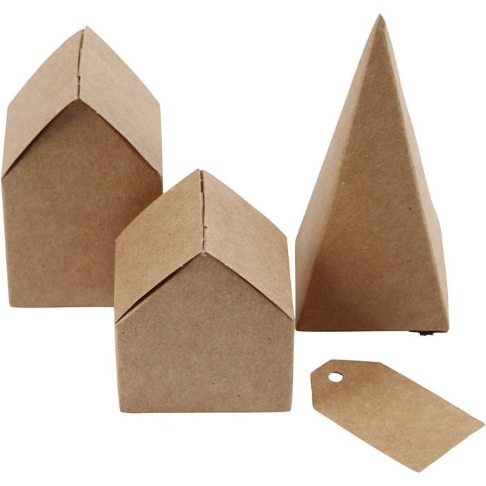 Casas y árboles de die cut, A: 5,7-10 Cm cm, 1 set