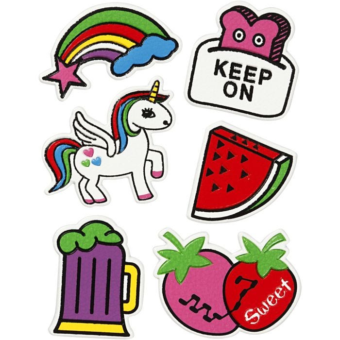 Pegatinas, Keep on, hoja 12,2x17,75 cm, 1 hoja