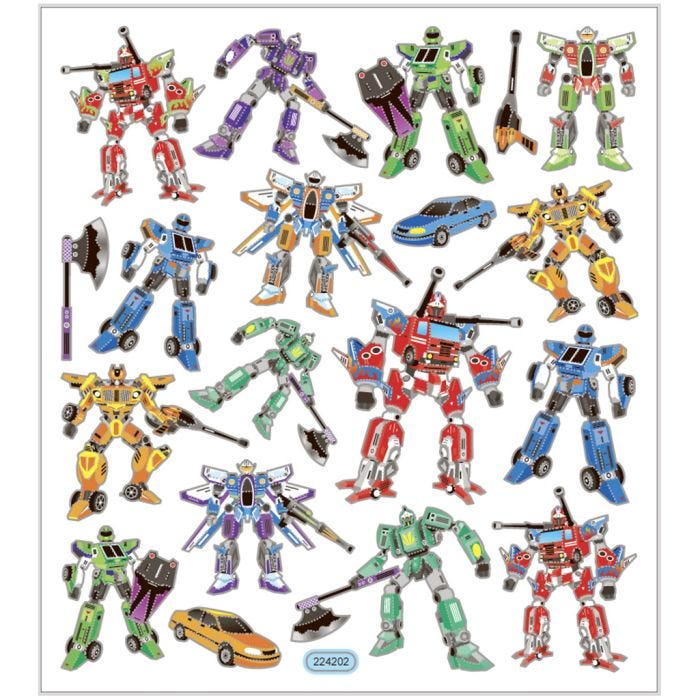 Pegatinas, Transformers, hoja 15x16,5 cm, 1 hoja