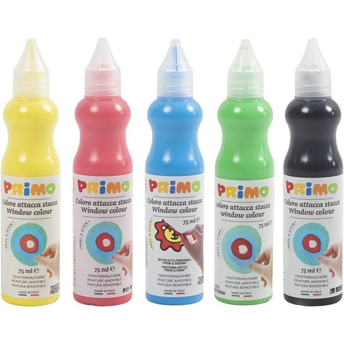 Pintura para ventanas, surtido de colores, 5x75 ml/ 1 paquete
