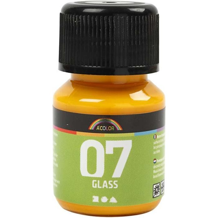 Pintura A-Color Glass, amarillo, 30 ml/ 1 botella