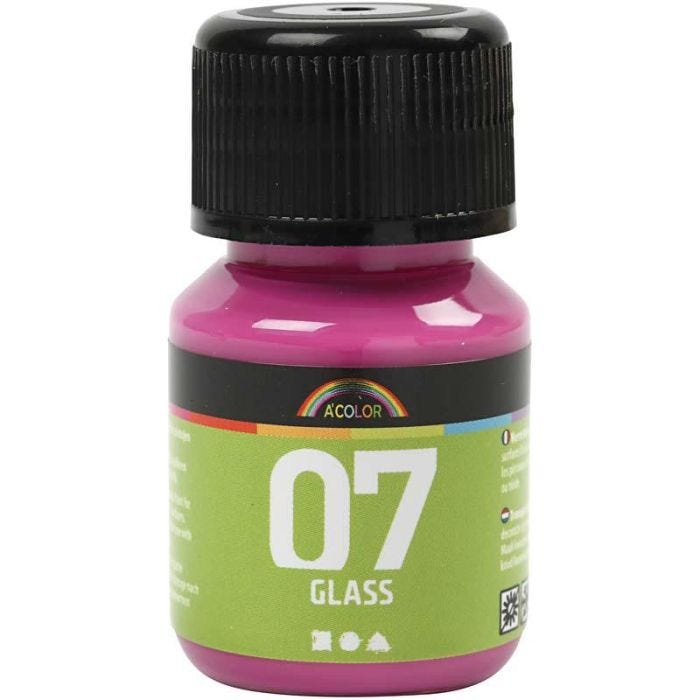 Pintura A-Color Glass, rosa, 30 ml/ 1 botella