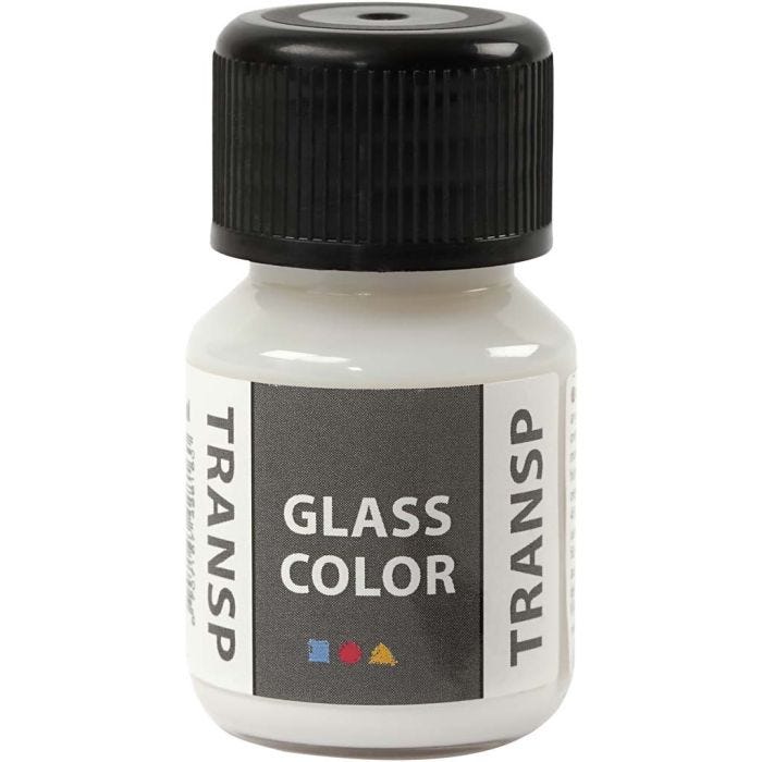 Pintura Glass Color Transparent, blanco, 30 ml/ 1 botella