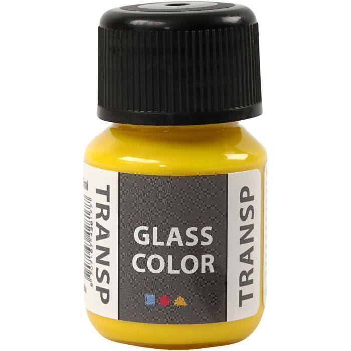 Pintura Glass Color Transparent, amarillo limón, 30 ml/ 1 botella