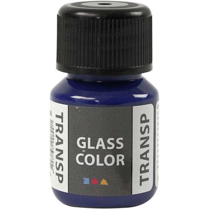 Pintura Glass Color Transparent, azul brillante, 30 ml/ 1 botella