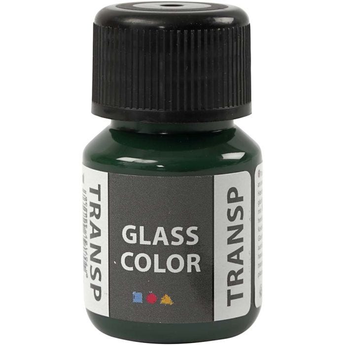 Pintura Glass Color Transparent, verde brillante, 30 ml/ 1 botella