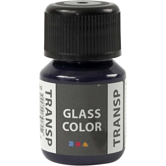 Pintura Glass Color Transparent, azul armada, 30 ml/ 1 botella