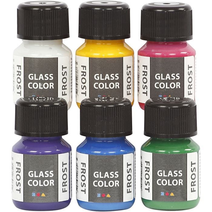 Glass Color Frost, surtido de colores, 6x30 ml/ 1 paquete