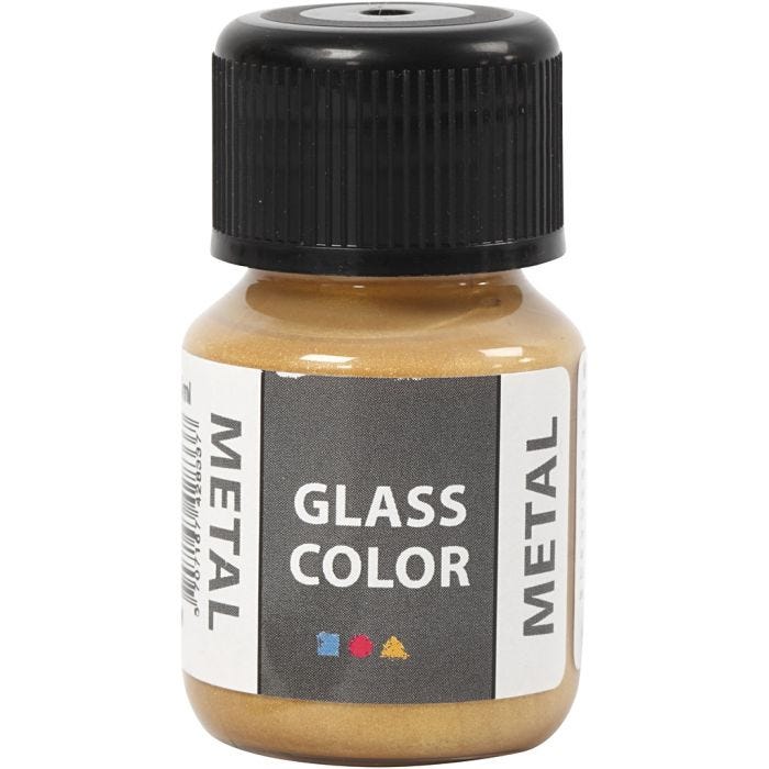 Glass Color Metal, dorado, 30 ml/ 1 botella