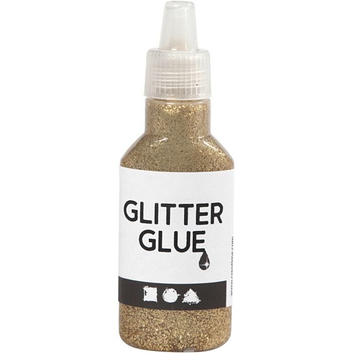 Pegamento con purpurina, dorado, 25 ml/ 1 botella