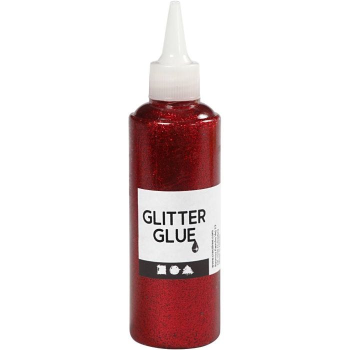 Pegamento con purpurina, rojo, 118 ml/ 1 botella
