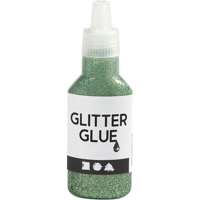 Pegamento con purpurina, verde, 25 ml/ 1 botella