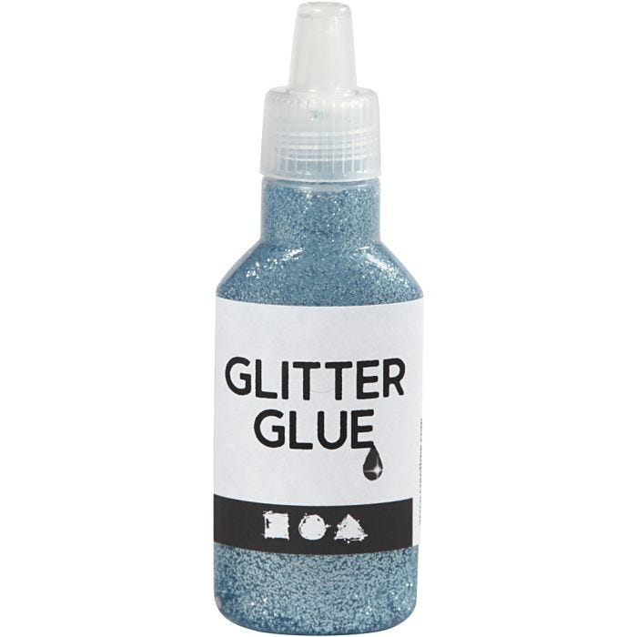 Pegamento con purpurina, azul claro, 25 ml/ 1 botella