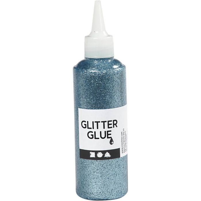 Pegamento con purpurina, azul claro, 118 ml/ 1 botella