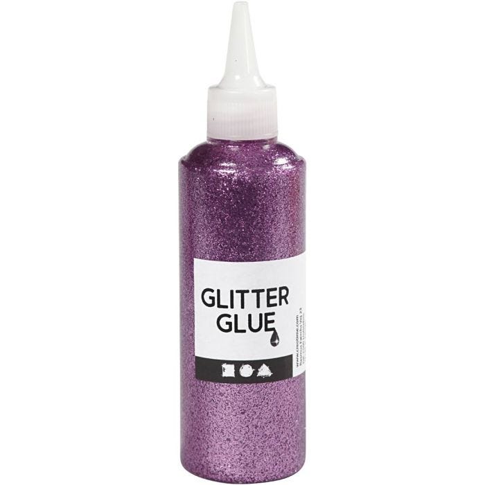 Pegamento con purpurina, morado, 118 ml/ 1 botella