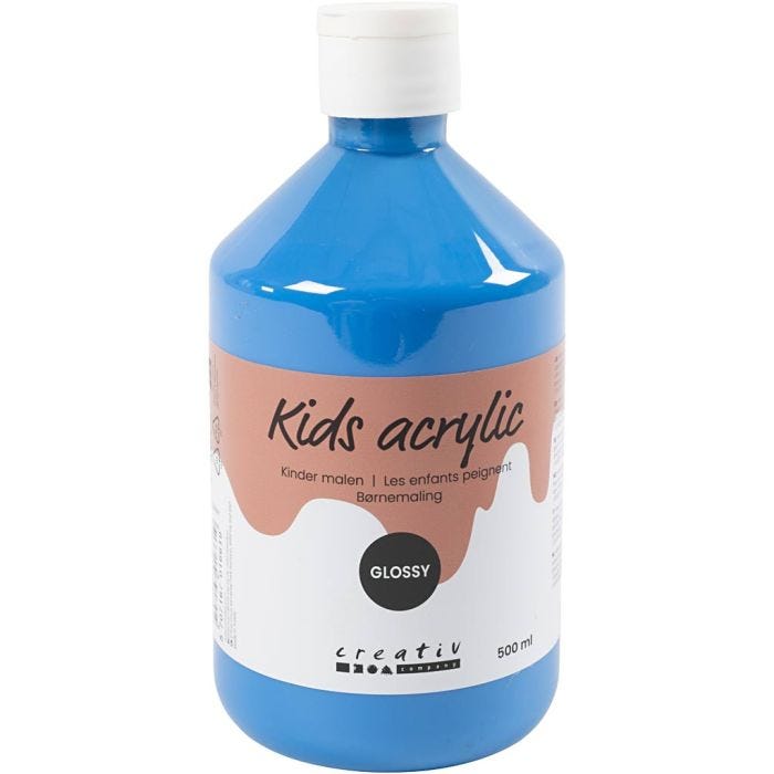Pintura Acrilica Glossy, azul primario, 500 ml/ 1 botella