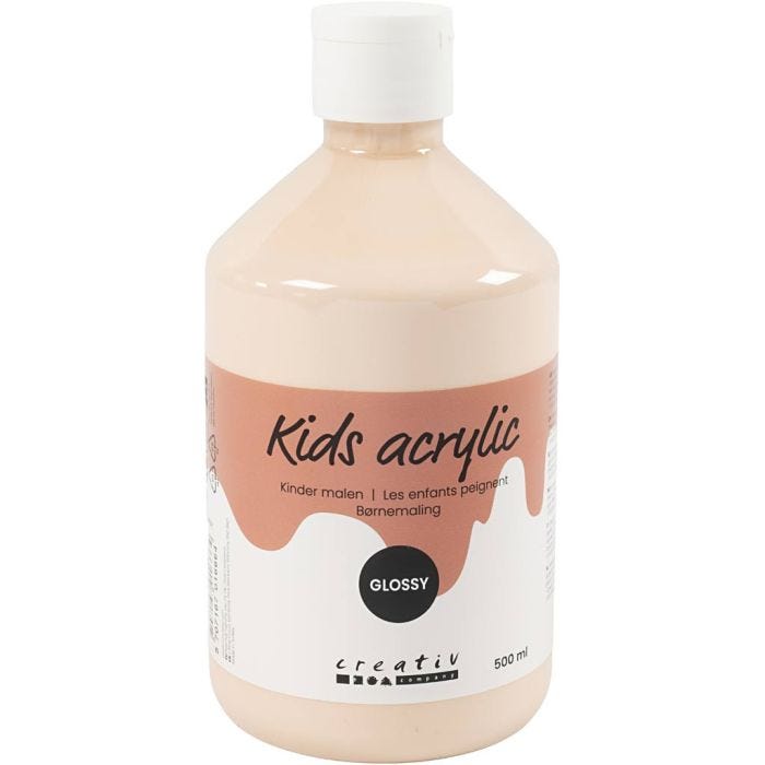 Pintura Acrilica Glossy, polvo claro, 500 ml/ 1 botella