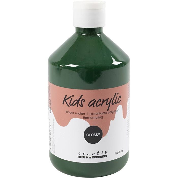 Pintura Acrilica Glossy, verde oscuro, 500 ml/ 1 botella