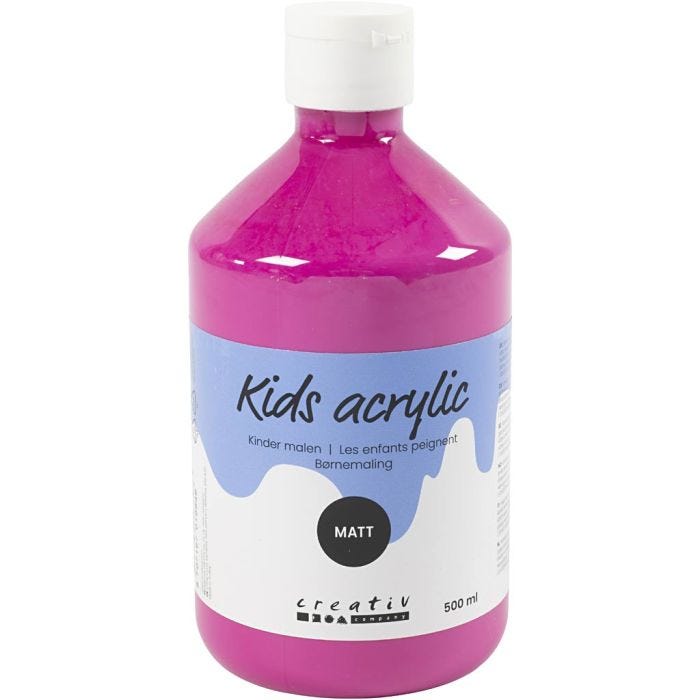 Pintura Acrilica Mate, rosa, 500 ml/ 1 botella