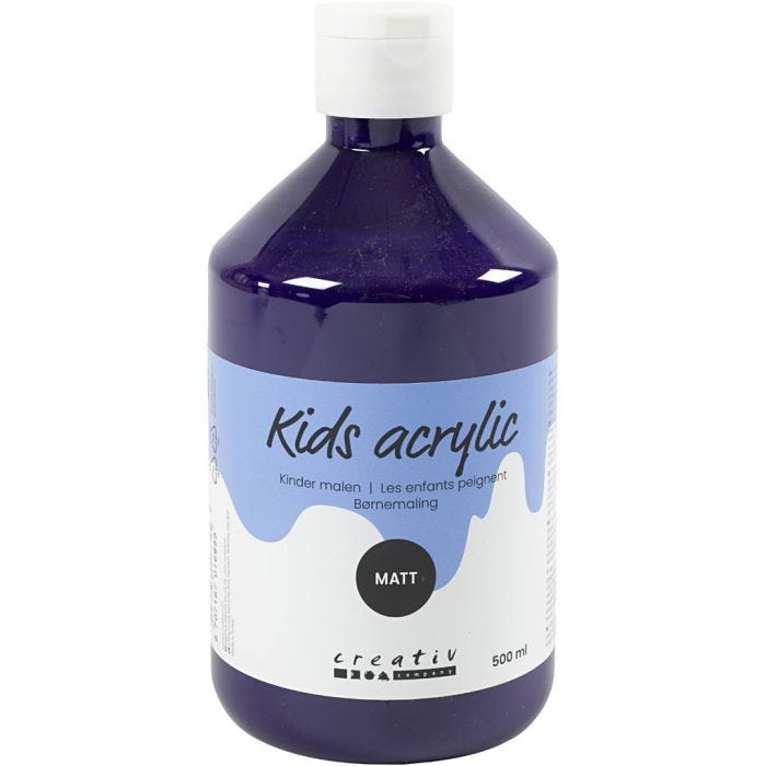 Pintura Acrilica Mate, violeta, 500 ml/ 1 botella