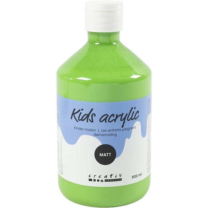 Pintura Acrilica Mate, verde claro, 500 ml/ 1 botella
