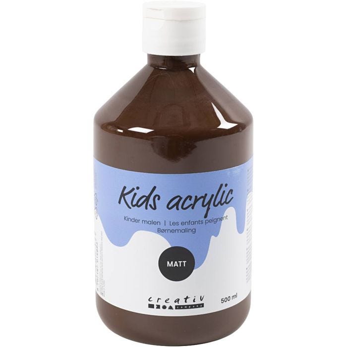 Pintura Acrilica Mate, marrón, 500 ml/ 1 botella