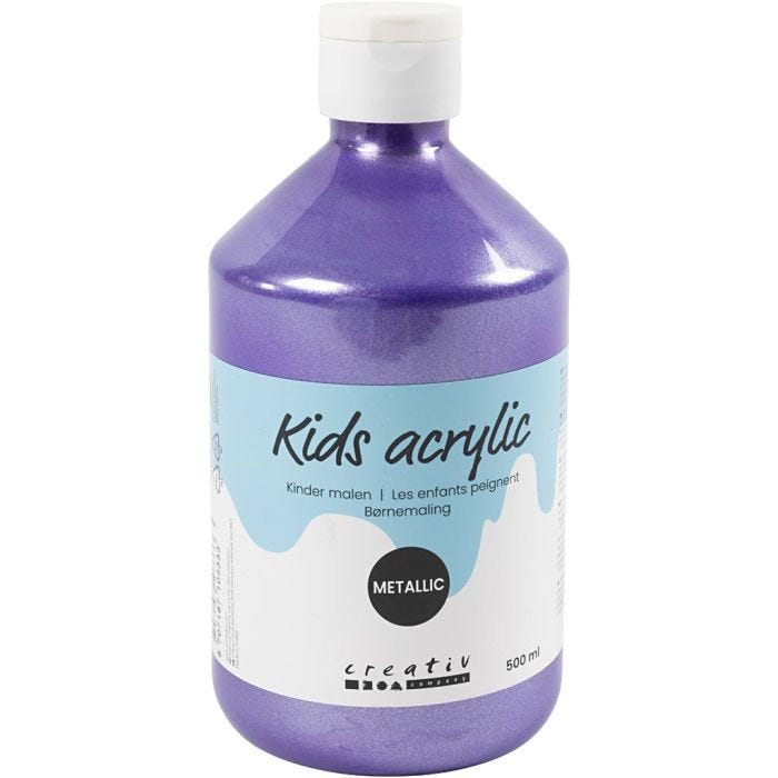 Pintura Acrílica Metálica, Metálica, violeta, 500 ml/ 1 botella