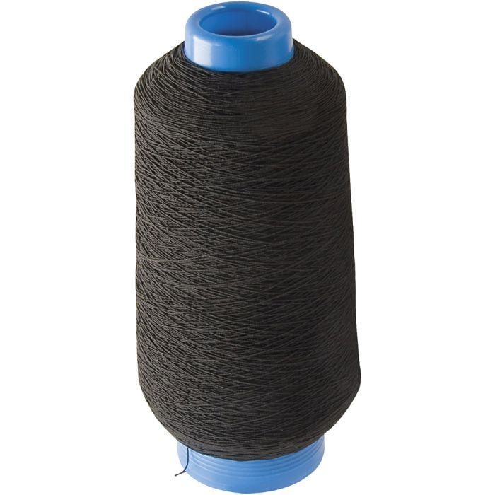 Hilo elástico fino y redondo, negro, 1500 m/ 1 rollo