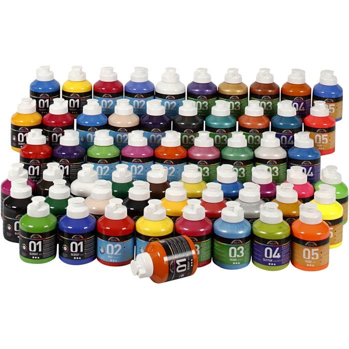 Pintura Acrílica A-Color, surtido de colores, 57x500 ml/ 1 paquete