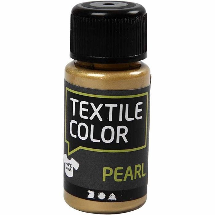 Colorante textil, perlado, dorado, 50 ml/ 1 botella