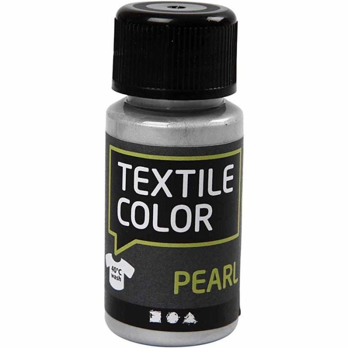 Colorante textil, perlado, plata, 50 ml/ 1 botella