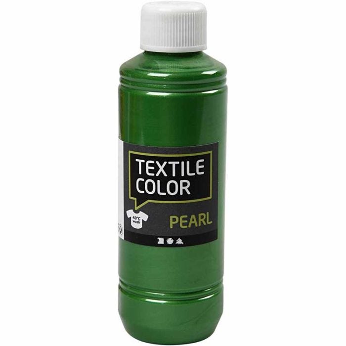 Colorante textil, perlado, verde brillante, 250 ml/ 1 botella