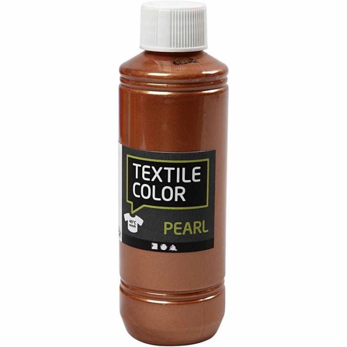 Colorante textil, perlado, cobre, 250 ml/ 1 botella